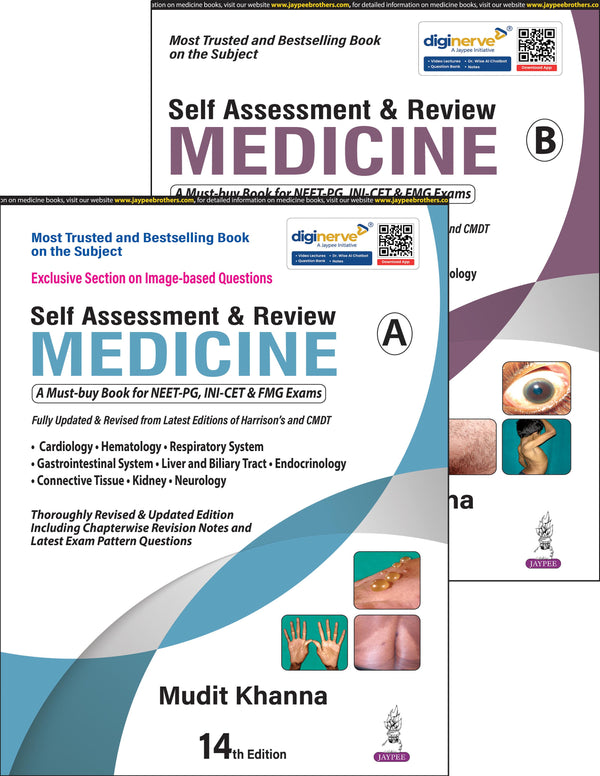 SELF ASSESSMENT & REVIEW MEDICINE (PART A & B) 14/E R.P., 2025, MUDIT KHANNA