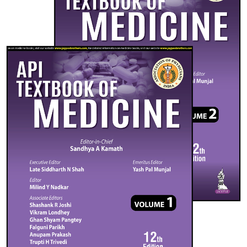 API TEXTBOOK OF MEDICINE (2 VOLUMES) 12/E, 2022, SANDHYA A KAMATH