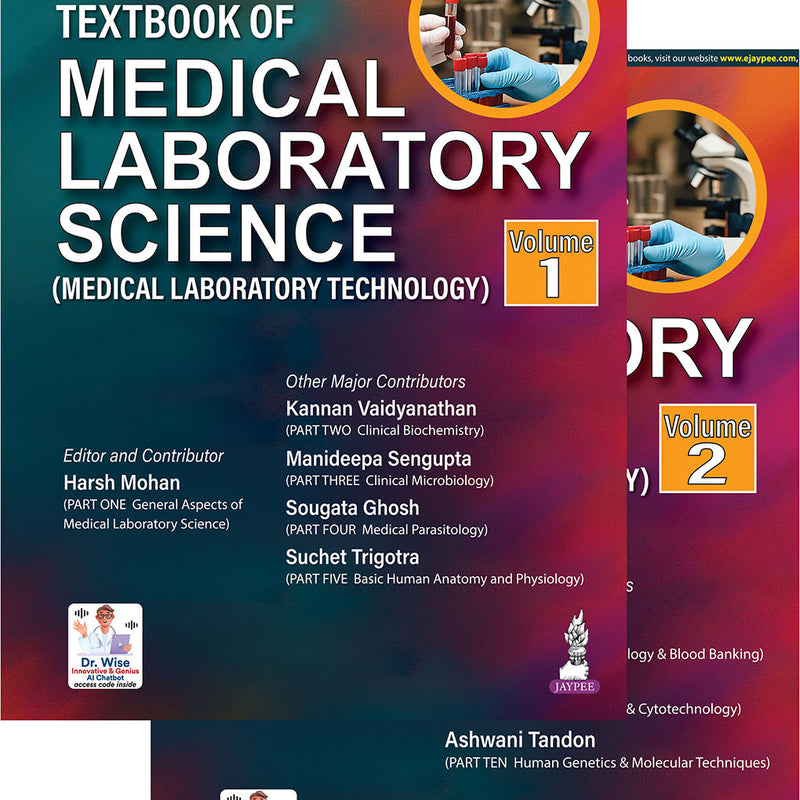 TEXTBOOK OF MEDICAL LABORATORY SCIENCE (MEDICAL LABORATORY TECHNOLOGY) (2VOLS) 1/E, 2025, HARSH MOHAN