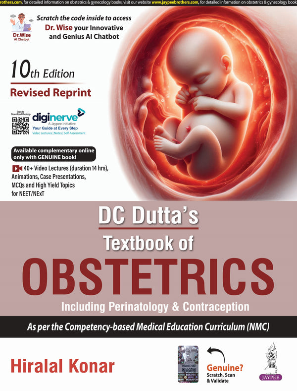 DC DUTTA'S TEXTBOOK OF OBSTETRICS INCLUDING PERINATOLOGY & CONTRACEPTION, 10/E REVISED, by HIRALAL KONAR