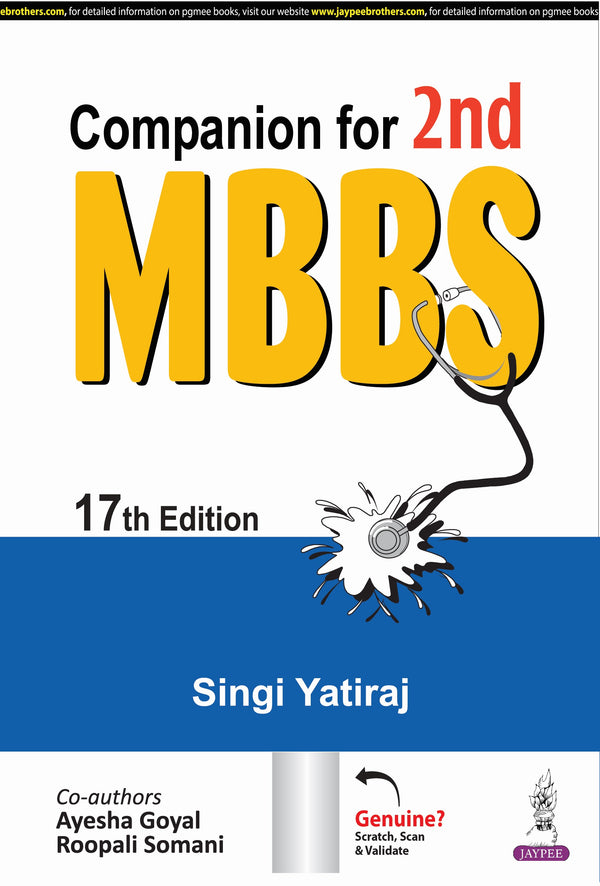 COMPANION FOR 2ND MBBS,17th Edition 2024,SINGI YATIRAJ
9789356964488