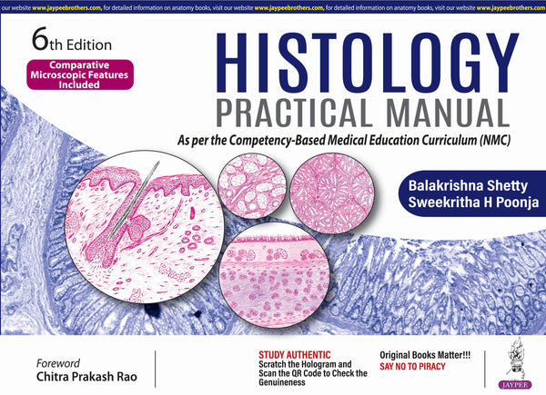 HISTOLOGY PRACTICAL MANUAL 6/E R.P., 2025, BALAKRISHNA SHETTY