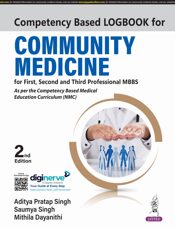 ADITYA PRATAP SINGH, COMPETENCY BASED LOGBOOK FOR COMMUNITY MEDICINE FOR FIRST,SECOND AND THIRD PROFESSIONAL MBBS, 2/E, 9789356966987