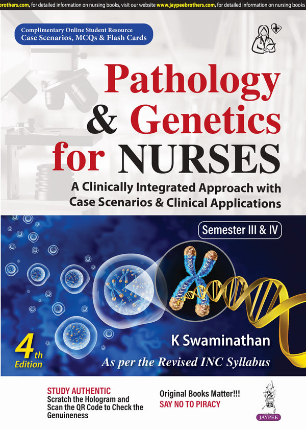 PATHOLOGY & GENETICS FOR NURSES 4/E R.P., 2025, K SWAMINATHAN