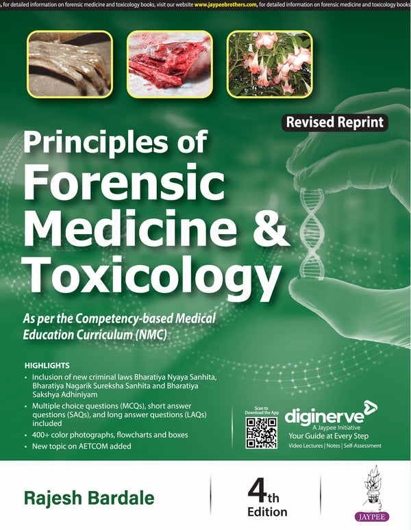 RAJESH BARDALE, PRINCIPLES OF FORENSIC MEDICINE & TOXICOLOGY, 4/E,REV.R.P., 9789366160191