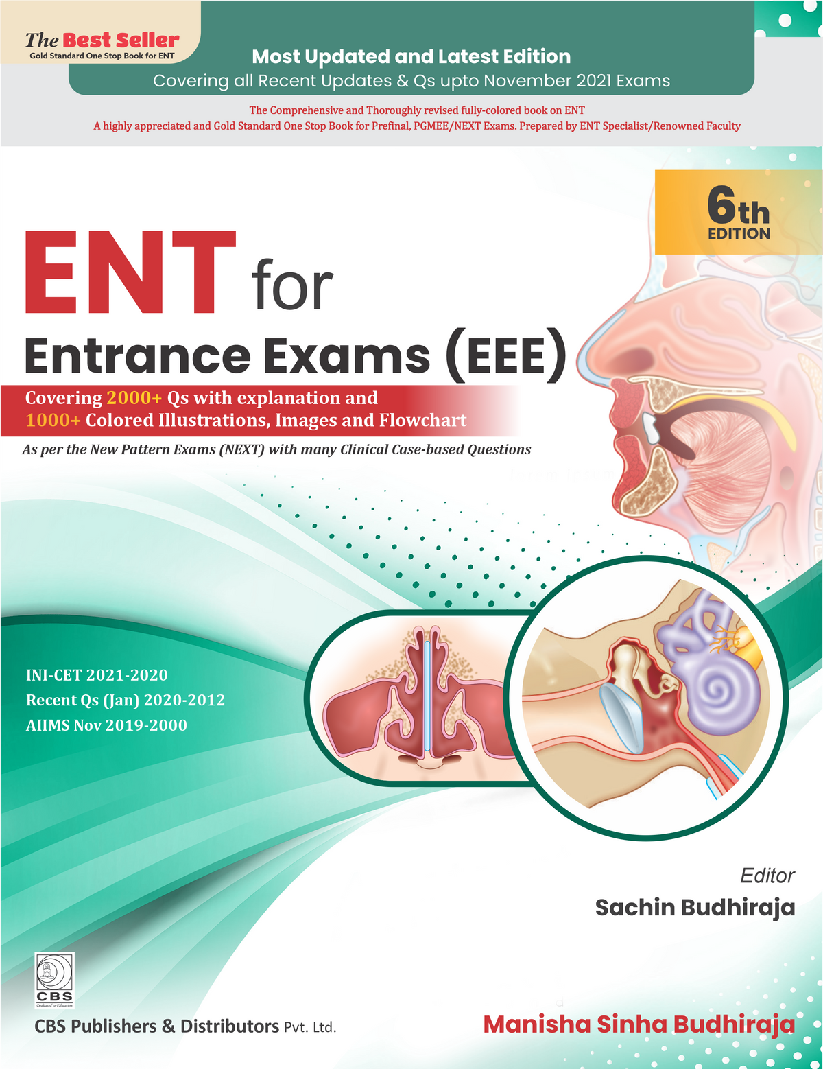 ENT for Entrance Exams (EEE) 6/e Dr Manisha Budhiraja Dr Sachin Budhiraja