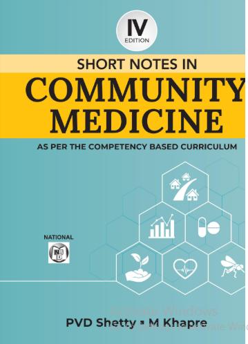 Short Notes in Community Medicine 4th/2025 by PVD SHETTY