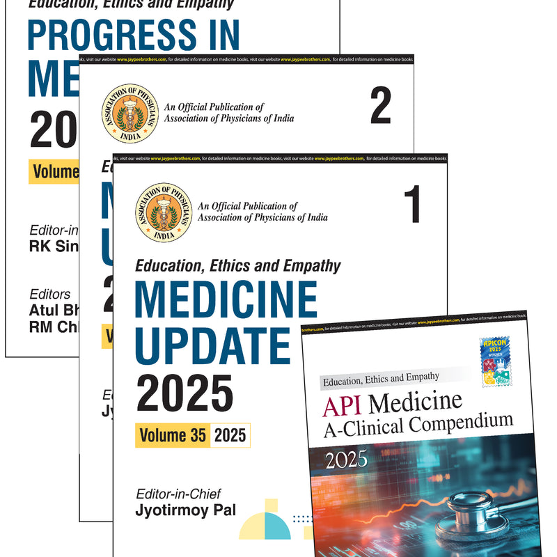 Medicine Update 2025, APICON 2025, latest medical guidelines, evidence-based medicine, clinical practice update, postgraduate medical book, internal medicine reference, AI in healthcare, molecular biology in medicine, genetics in diagnostics, travel medicine, gerontology, medical education, medicolegal aspects in medicine, physician handbook, specialist medical textbook, clinical decision-making, soft skills in medicine, healthcare innovations, advanced medical management, top medical books 2025, best books