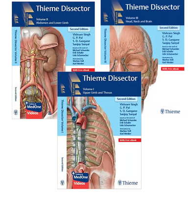 Thieme Dissector Volume 1, 2, 3 -  2nd Edition by Vishram Singh