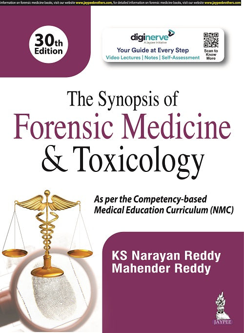 THE SYNOPSIS OF FORENSIC MEDICINE & TOXICOLOGY,30/E,KS NARAYAN REDDY