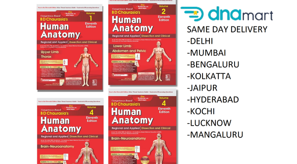 BD Chaurasia's Human Anatomy 11th Edition – All 4 Volumes with Free Workbooks, Mind Maps & Atlas | Buy at DNAMART