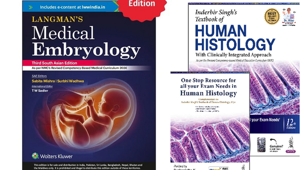 Best Books for Human Embryology & Histology for MBBS 2026 | NMC CBME Updated