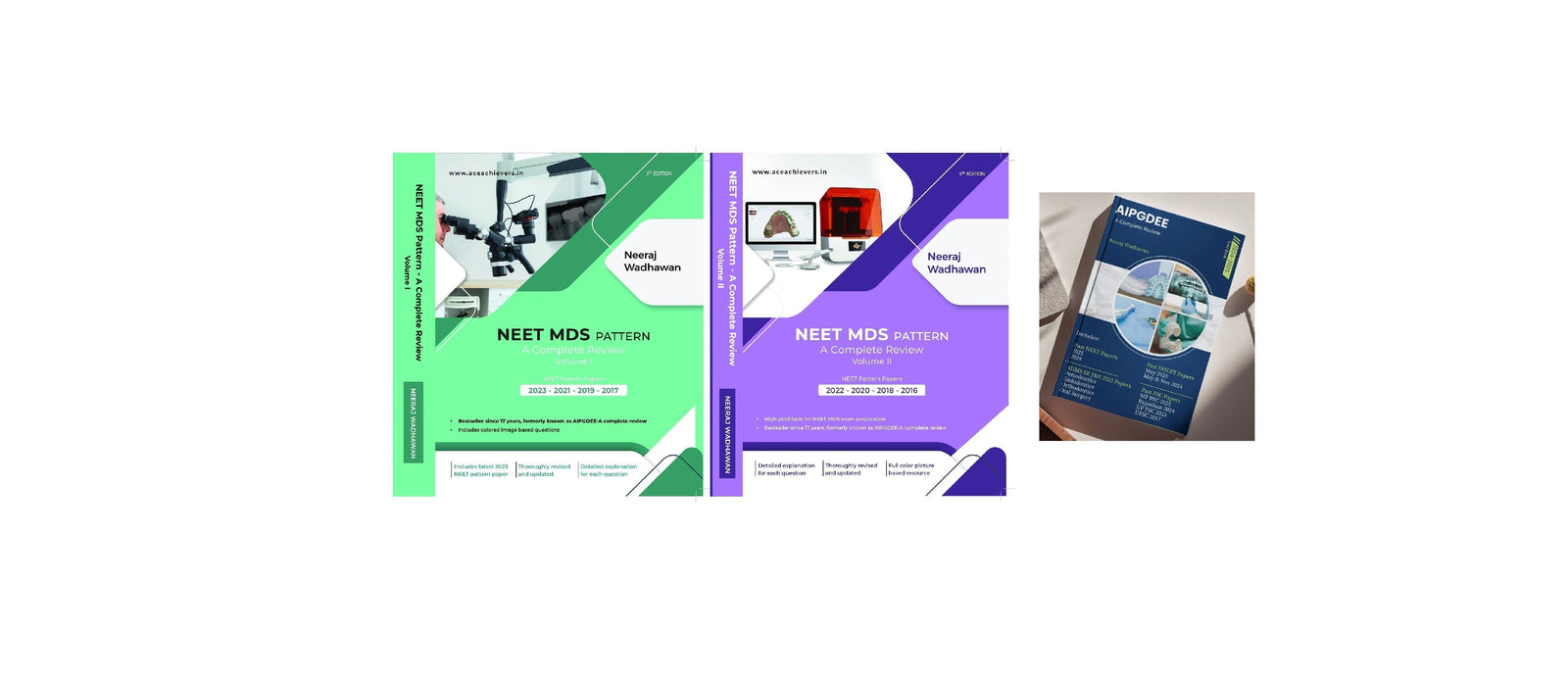 AIPGDEE Year Book 2024-2025 by Dr. Neeraj Wadhawan: Complete 3-Book Set for NEET MDS