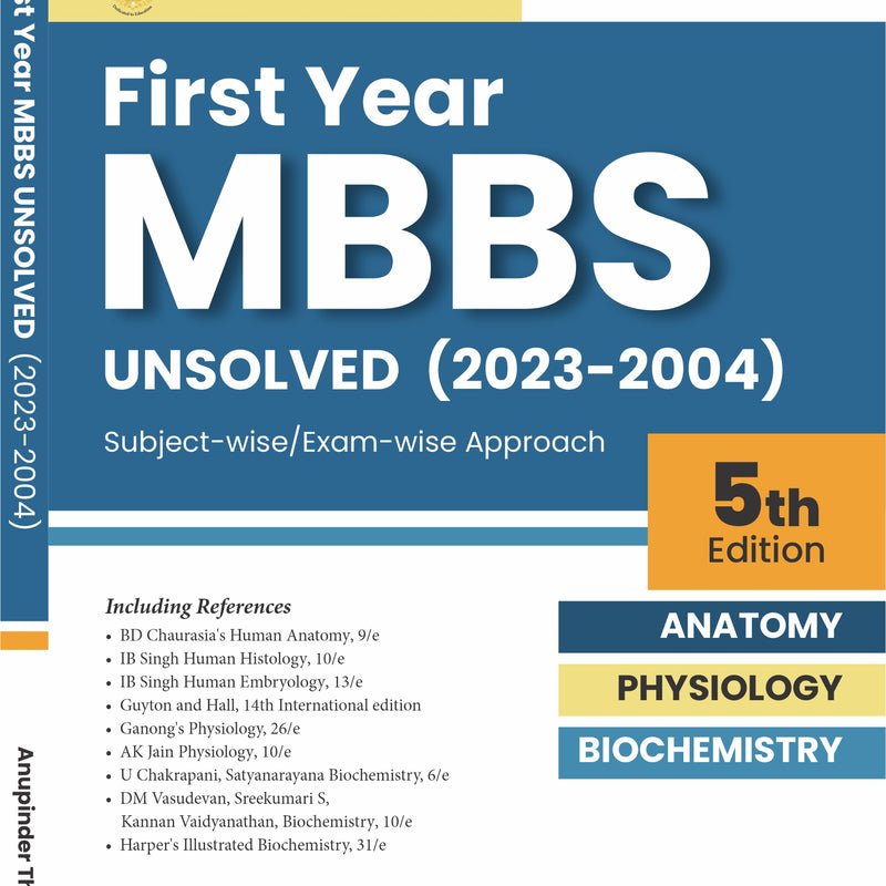 First Year Mbbs Unsolved (2023-2024) 5e (PB) by Anupinder Thind
