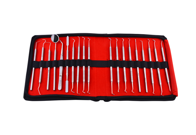 GDC Conservative Instruments in Pouch - 19-Piece Dental Kit  Economy