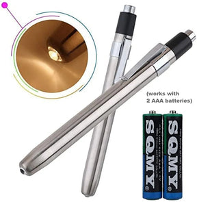 Gold Ligt Pen Torch for medical students dual battery