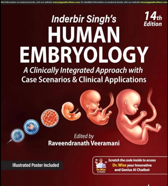 Inderbir Singh Human Embryology 14th Edition 2025 By Raveendranath Veeramani