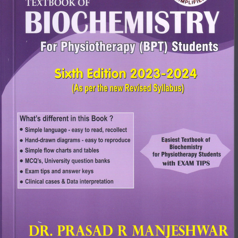 Textbook of Biochemistry for Physiotherapists 6th/2024 by Prasad Manjeshwar