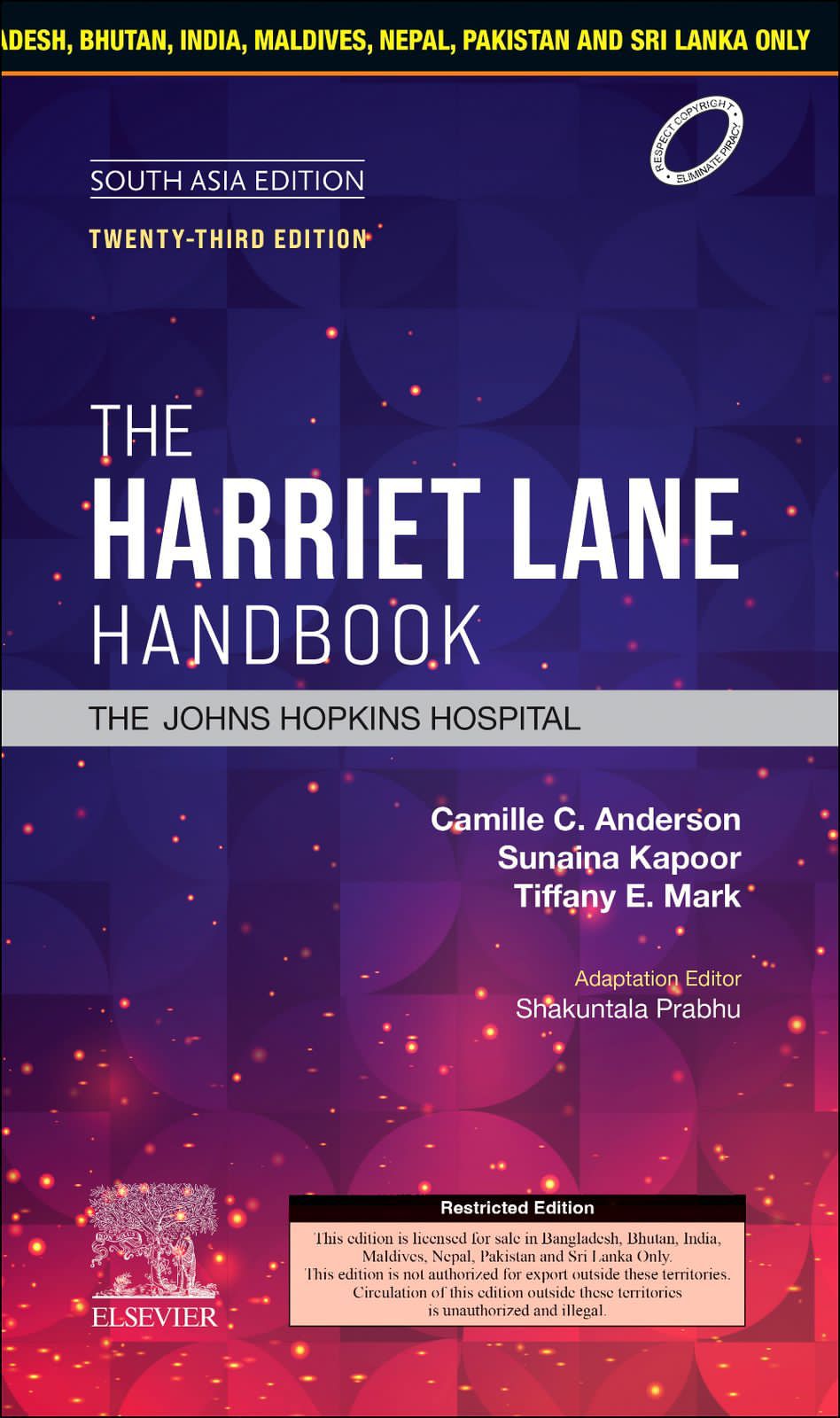 Harriet Lane Handbook 23rd SAE/2023
By
John Hopkins Hospital