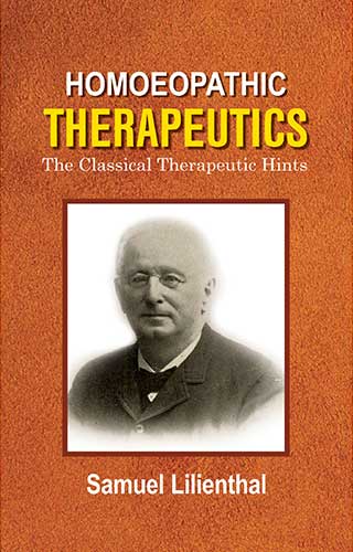 HOMOEOPATHIC THERAPEUTICS 1ST/e, by LILIENTHAL SAMUEL
