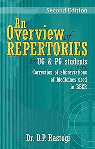 AN OVERVIEW OF REPERTORIES 2ND/e, by D P RASTOGI