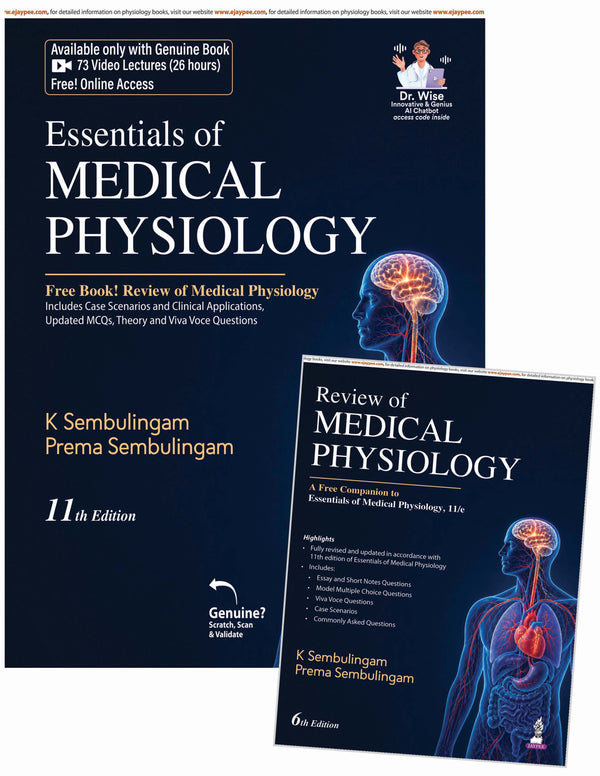 Essentials of Medical Physiology by K Sembulingam & Prema Sembulingam | 11th Edition 2027 with Free Review Book