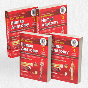 B D Chaurasia's Human Anatomy 4 Volume Set ( Vol.1 to Vol 4) 10th edition 2024