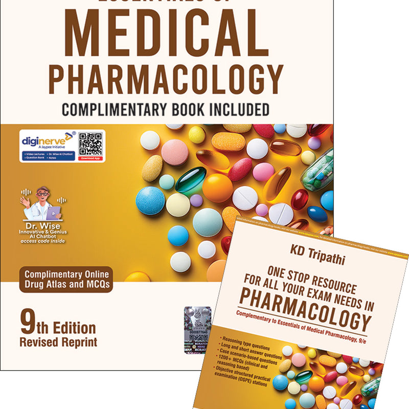 ESSENTIALS OF MEDICAL PHARMACOLOGY COMPLIMENTARY BOOK INCLUDED, 9/E R.P., BY, KD TRIPATHI