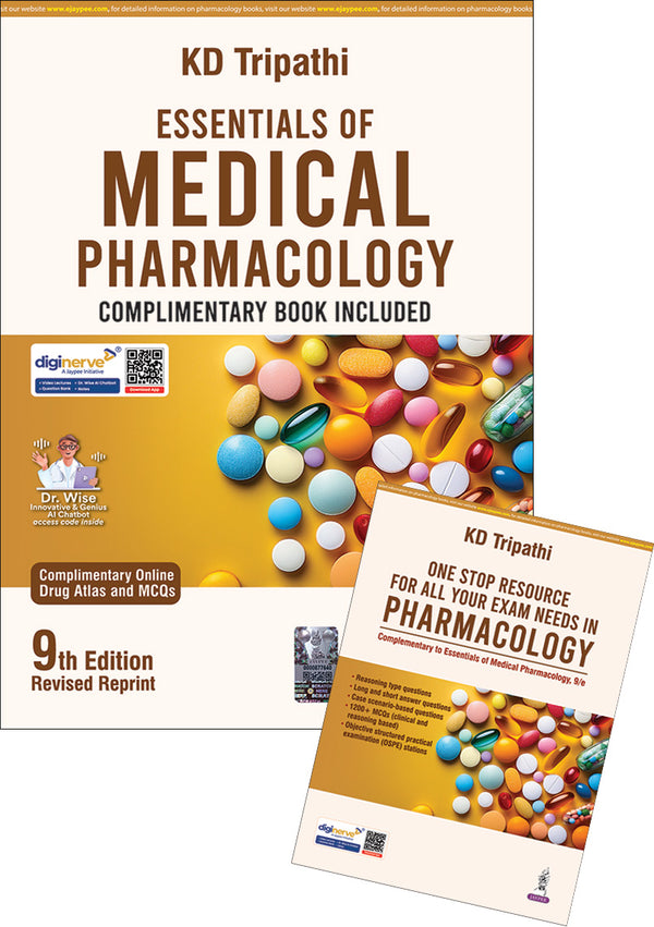 ESSENTIALS OF MEDICAL PHARMACOLOGY COMPLIMENTARY BOOK INCLUDED, 9/E R.P., BY, KD TRIPATHI