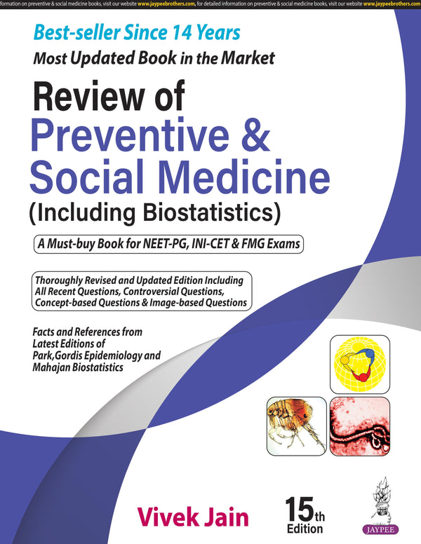 REVIEW OF PREVENTIVE & SOCIAL MEDICINE (INCLUDING BIOSTATISTICS) 15/E R.P., 2025, VIVEK JAIN