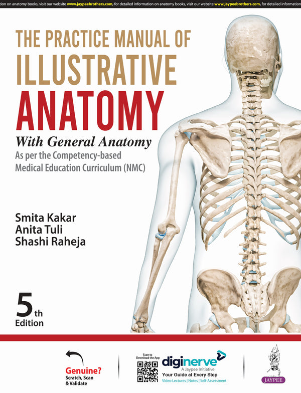 Practice Manual of Illustrative Anatomy with General Anatomy 5th/2025 by Smita Kakar, Anita Tuli, Shashi Raheja