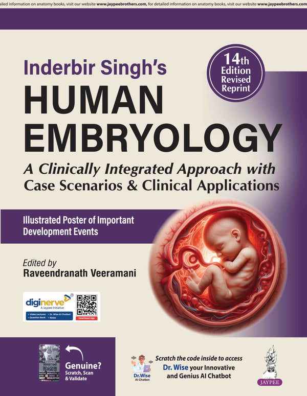 INDERBIR SINGH'S HUMAN EMBRYOLOGY, 14/E,REV.R.P., BY, RAVEENDRANATH VEERAMANI