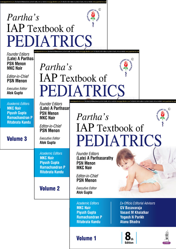 PARTHA'S IAP TEXTBOOK OF PEDIATRICS (3VOLS) 8/E, 2025, PSN MENON