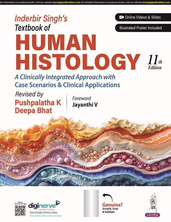 PUSHPALATHA K, INDERBIR SINGH'S TEXTBOOK OF HUMAN HISTOLOGY, 11/E, 9789356968127