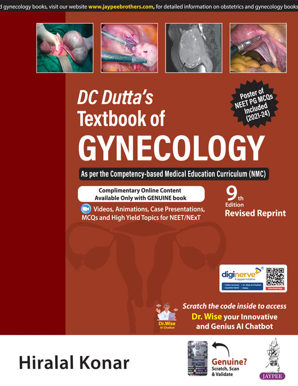 DC DUTTA'S TEXTBOOK OF GYNECOLOGY, 9/E,REV.R.P., BY, HIRALAL KONAR