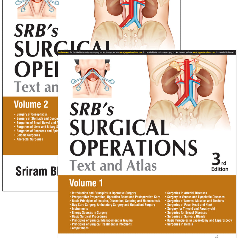 SRIRAM BHAT M, SRB'S SURGICAL OPERATION TEXT AND ATLAS (2 VOLS), 3/E, 9789356969568