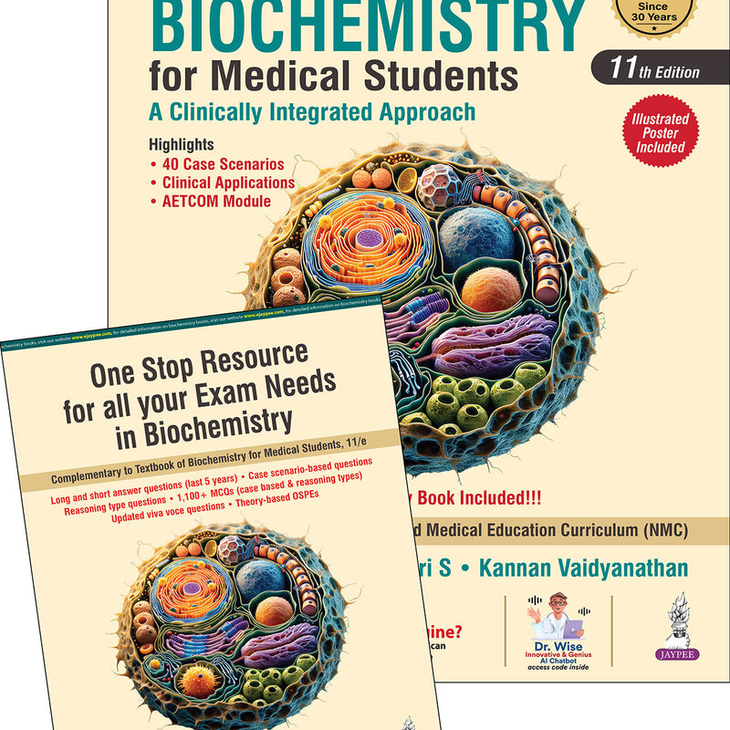 TEXTBOOK OF BIOCHEMISTRY FOR MEDICAL STUDENTS (COMPLIMENTARY BOOK INCLUDED+ILLUSTRATED POSTER), 11/E R.P., BY, DM VASUDEVAN