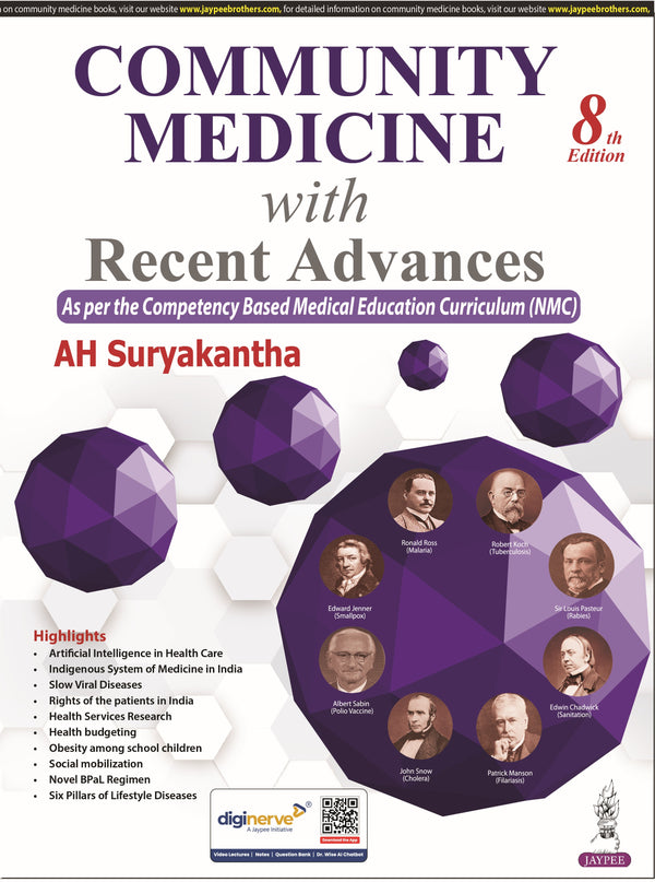 COMMUNITY MEDICINE WITH RECENT ADVANCES 8/E, 2025, AH SURYAKANTHA