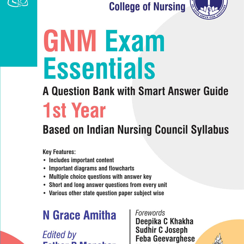 GNM EXAM ESSENTIALS A QUESTION BANK WITH SMART ANSWER GUIDE 1ST YAER, 1/E, BY, N GRACE AMITHA
