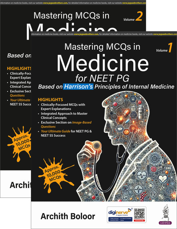 MASTERING MCQS IN MEDICINE FOR NEET PG (2VOLS), 1/E, BY, ARCHITH BOLOOR