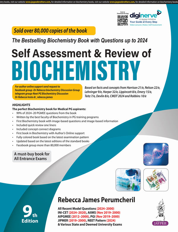 SELF ASSESSMENT & REVIEW OF BIOCHEMISTRY 9/E, 2025, REBECCA JAMES PERUMCHERIL