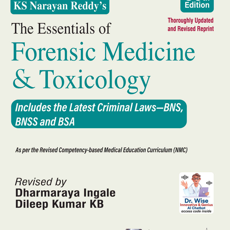 Essentials of Forensic Medicine and Toxicology 36th/2026, KS NARAYAN REDDY