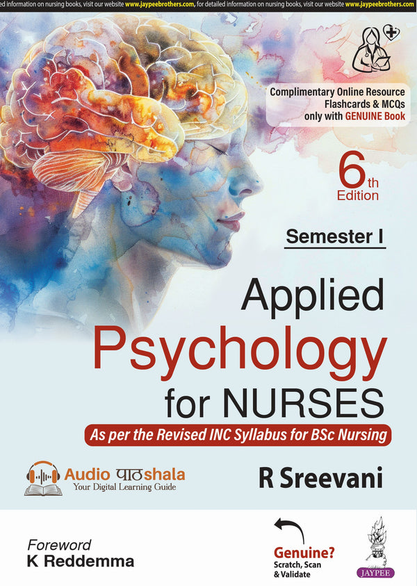 APPLIED PSYCHOLOGY FOR NURSES (SEMESTER I), 6/E R.P., BY, R SREEVANI