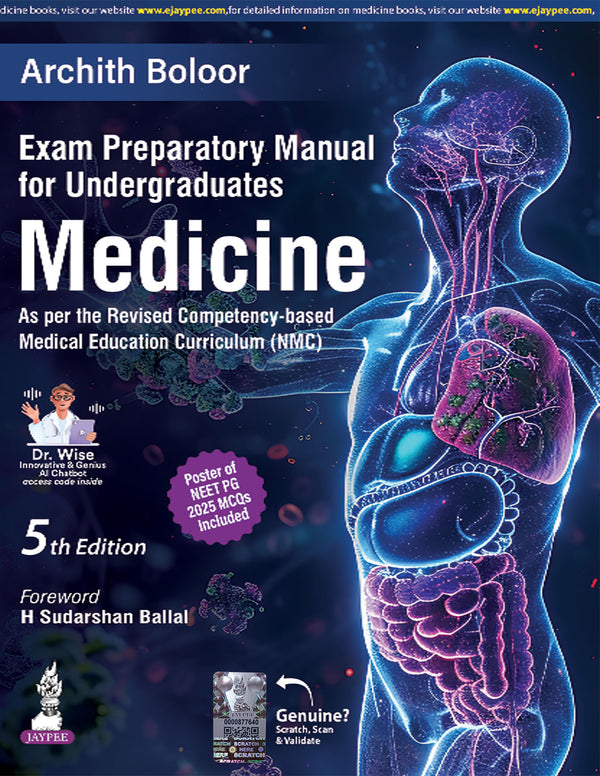 EXAM PREPARATORY MANUAL FOR UNDERGRADUATES MEDICINE, 5/E, BY, ARCHITH BOLOOR