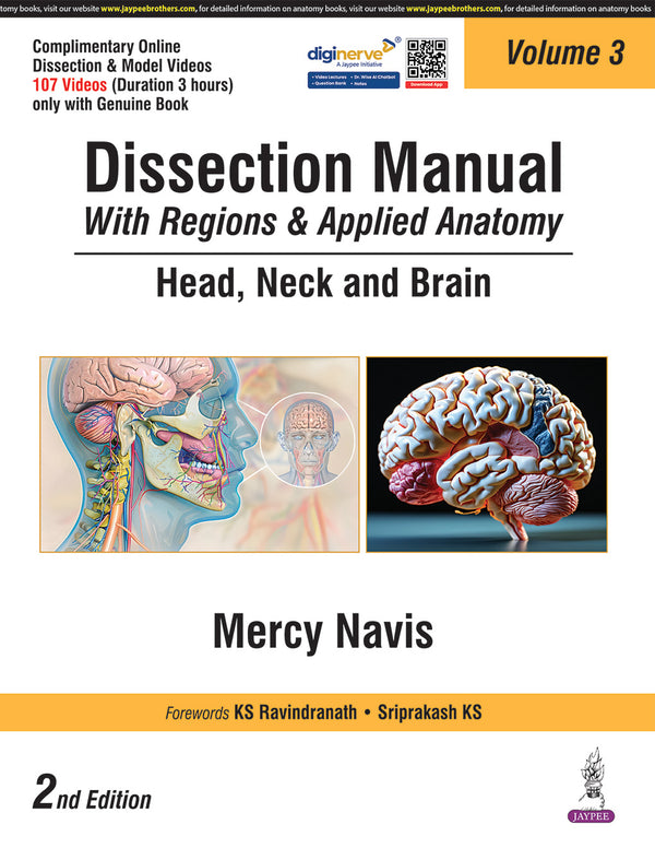 DISSECTION MANUAL WITH REGIONS & APPLIED ANATOMY HEAD, NECK AND BRAIN VOL.3, 2/E, BY, MERCY NAVIS