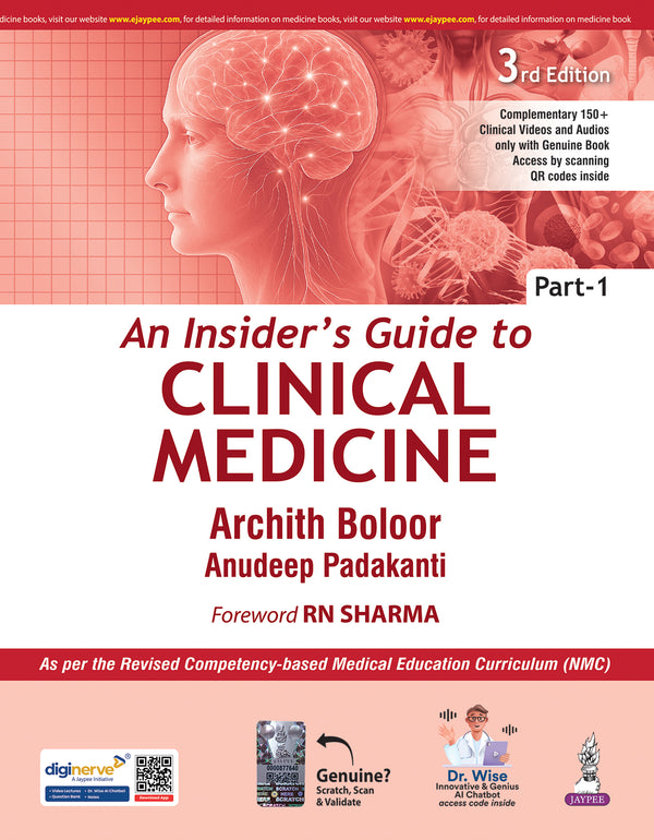 AN INSIDER'S GUIDE TO CLINICAL MEDICINE PART-1, 3/E, BY, ARCHITH BOLOOR