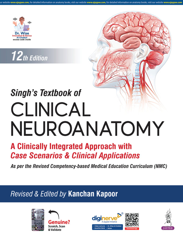 SINGH'S TEXTBOOK OF CLINICAL NEUROANATOMY, 12/E, BY, KANCHAN KAPOOR