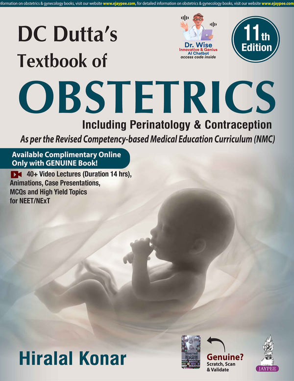 DC DUTTA'S TEXTBOOK OF OBSTETRICS INCLUDING PERINATOLOGY & CONTRACEPTION, 11/E, BY, HIRALAL KONAR
