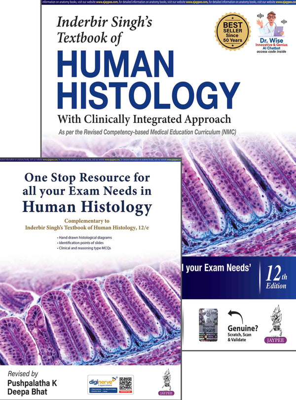 Inderbir Singh's Textbook of Human Histology (With Clinically Integrated Approach) 12/e - Includes FREE One Stop Resource Book