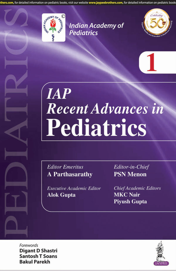 IAP RECENT ADVANCES IN PEDATRICS 1 1/E R.P., 2025, A PARTHASARATHY